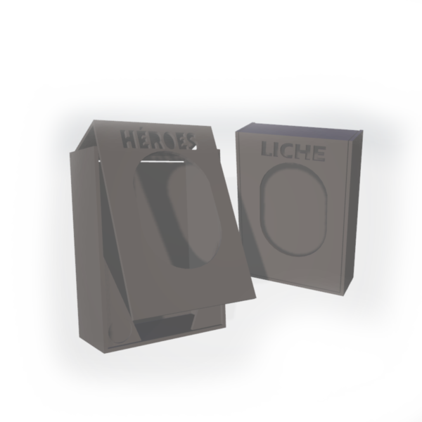 Pack of two Card Storage Boxes for Heroes and Liche of Hero Realms