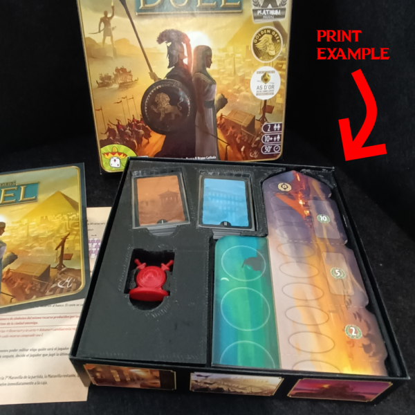 7 Wonders Duel Insert with sleeved cards - 3D STL file to print - Imagen 4