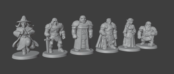 Dungeoneer Heroes – STL Miniature Set (Tomb of the Lich Lord)