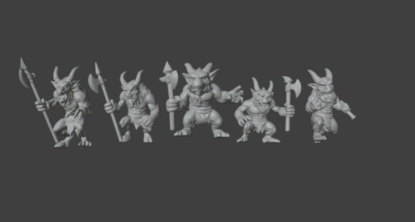 Beastkin Ravagers – Horned Warriors with Axes & Halberds